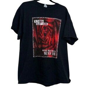 Knotts Scary Farm Black T-Shirt XL Port & Company 100% Cotton